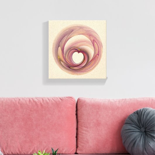 Hart Fractal Canvas Afdruk (Insitu (Woonkamer))