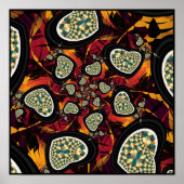 Hart Fractal Pattern Poster (Voorkant)