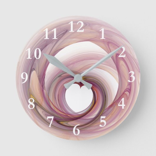 Hart Fractal Ronde Klok (Voorkant)