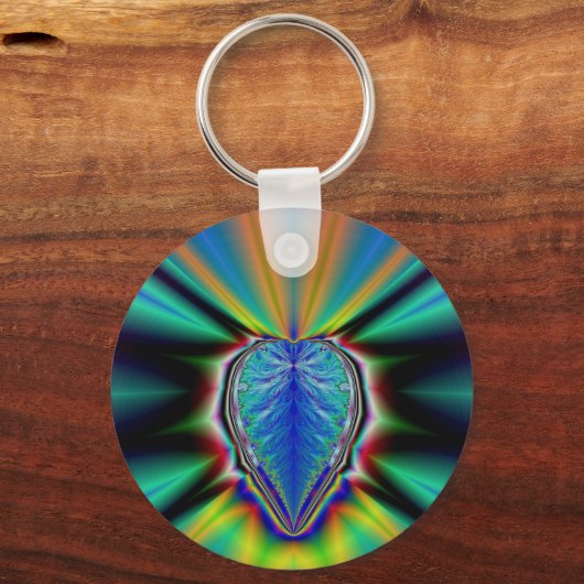 Hart Fractal Sleutelhanger (Voorkant)