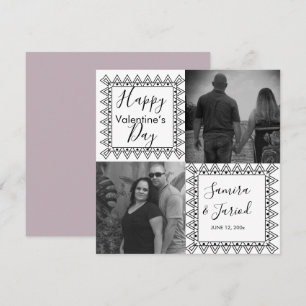 Hart Frame Zwart Wit Foto Valentijnskaart