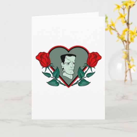 Hart Frankenstein Kaart (Gele Bloem)