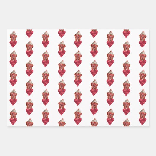 Hart Frans Mastiff Hondenliefhebber Valentijnse Gi Inpakpapier Vel (Voorkant 3)