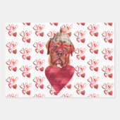 Hart Frans Mastiff Hondenliefhebber Valentijnse Gi Inpakpapier Vel (Voorkant)
