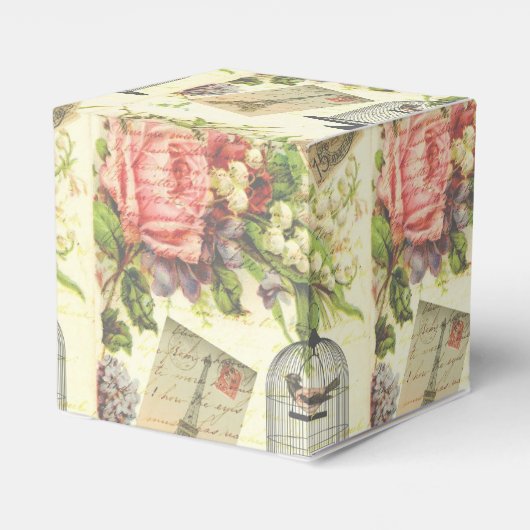 Hart Frans Thema  Paris Favor Boxes Bedankdoosjes (Achterkant)