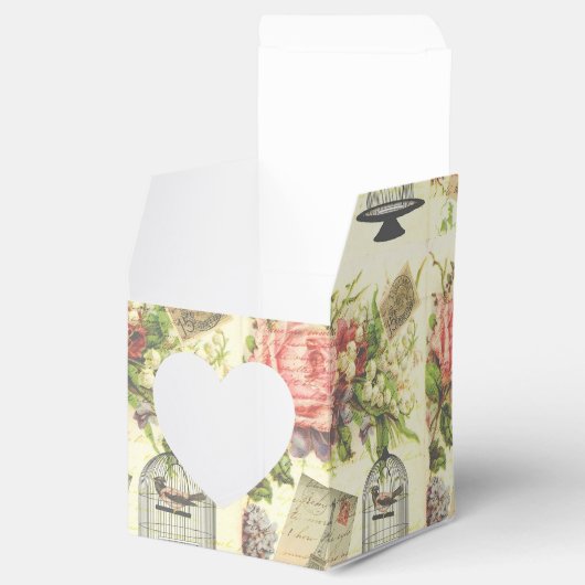 Hart Frans Thema  Paris Favor Boxes Bedankdoosjes (Geopend)