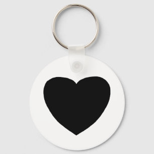 Hart Freeform 4 Zwart Het MUSEUM Zazzle Gifts Sleutelhanger