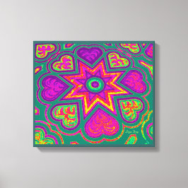 'Hart Full of Love'-paneelafdrukken (rechten) (gro Canvas Afdruk