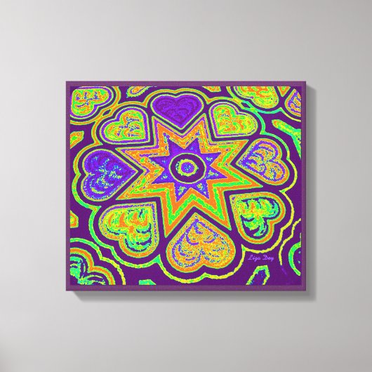 'Hart Full of Love'-paneelafdrukken (rechten) (pri Canvas Afdruk (Voorkant)