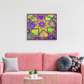 'Hart Full of Love'-paneelafdrukken (rechten) (pri Canvas Afdruk (Insitu (Woonkamer))