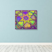 'Hart Full of Love'-paneelafdrukken (rechten) (pri Canvas Afdruk (Insitu (Houten vloer))