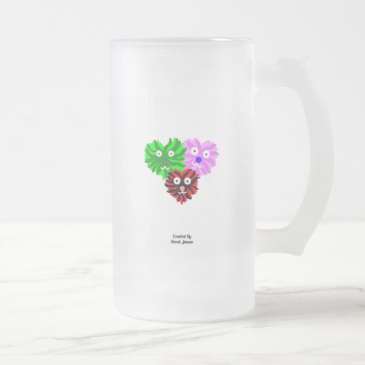 Hart Fuzzies Grote Frosted Glass Mok (Rechts)