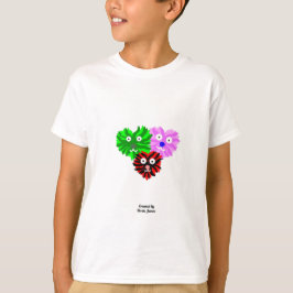 Hart Fuzzies Jongens Wit Basic T Shirt