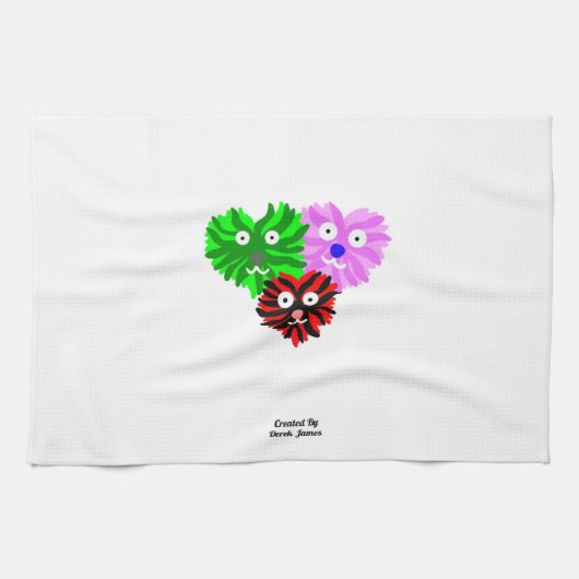 Hart Fuzzies Keukenhanddoek (Horizontaal)