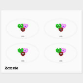 Hart Fuzzies Ovale Sticker (Vel)