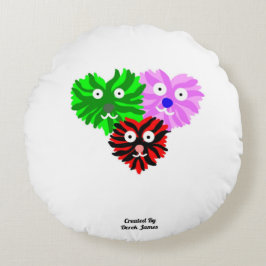 Hart Fuzzies Rond Sierkussen Kussen