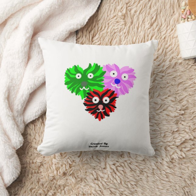 Hart Fuzzies Vierkant Sierkussen (Deken)