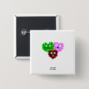 Hart Fuzzies Vierkante Button