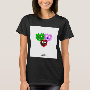 Hart Fuzzies Vrouwen Zwart Basic T Shirt