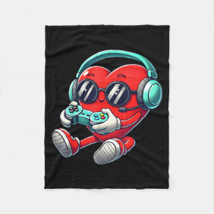 Hart Gamer Videospel Jongens Mannen Kinderen Valen Fleece Deken