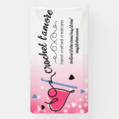 Hart garen haak haak ambacht show cabine display spandoek (Verticaal)