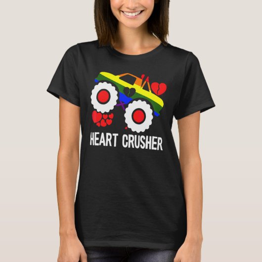 Hart Gay Pride Crusher LGBT Q Cool Trans Pride FL T-shirt (Voorkant)