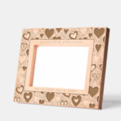 Hart & gebladerte Valentijnsdag bruiloft Jubileum Gegraveerde Lijstjes (Links)