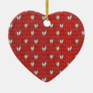 HART GEBREID Keramisch Hart Ornament