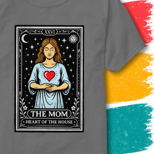 Hart Gecentreerde Moeder Kosmische Kunst Tarotkaar T-shirt