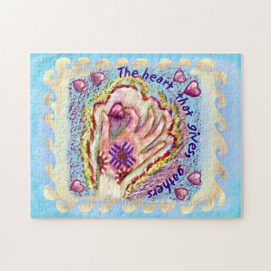 Hart Geeft Christelijke puzzel Legpuzzel (Horizontaal)