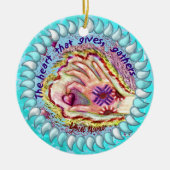 Hart geeft Gathers Christelijk ornament (Voorkant)