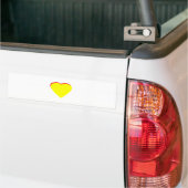 Hart Geel Rood Bruiloftsuitnodiging Het MUSEUM Zaz Bumpersticker (Op Truck)