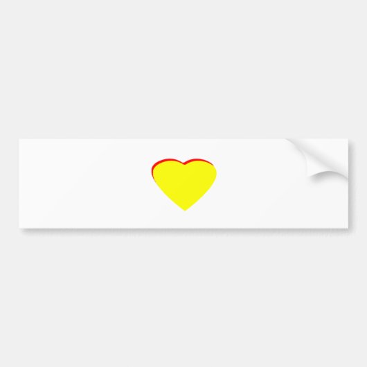 Hart Geel Rood Bruiloftsuitnodiging Het MUSEUM Zaz Bumpersticker (Voorkant)