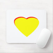 Hart Geel Rood Bruiloftsuitnodiging Het MUSEUM Zaz Muismat (Met muis)