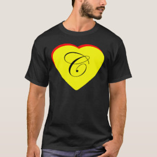 Hart Geel Rood C Huwelijksuitnodiging Het MUSEUM Z T-shirt