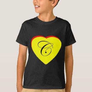 Hart Geel Rood C Huwelijksuitnodiging Het MUSEUM Z T-shirt