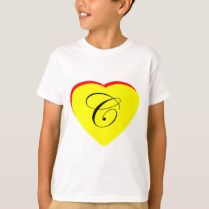 Hart Geel Rood C Huwelijksuitnodiging Het MUSEUM Z T-shirt