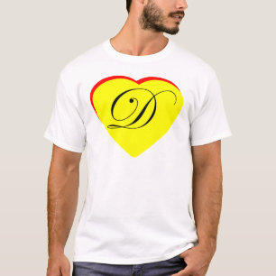 Hart Geel Rood D Bruiloftsuitnodiging Het MUSEUM Z T-shirt