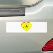 Hart Geel Rood Een bruiloft Uitnodiging Het MUSEUM Bumpersticker (Op auto)