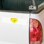 Hart Geel Rood Een bruiloft Uitnodiging Het MUSEUM Bumpersticker (Op Truck)