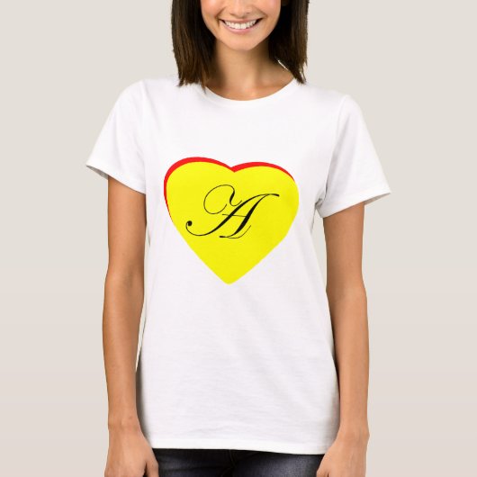 Hart Geel Rood Een bruiloft Uitnodiging Het MUSEUM T-shirt (Voorkant)