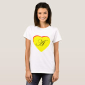 Hart Geel Rood Een bruiloft Uitnodiging Het MUSEUM T-shirt (Voorkant volledig)