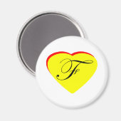 Hart Geel Rood F Trouwuitnodiging Het MUSEUM Z Magneet (Voorkant / Achterkant)