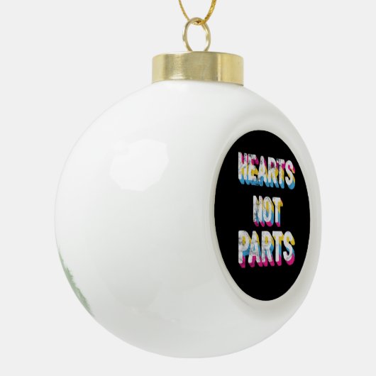 Hart geen onderdelen Pansexual Pride LGBT Pan Keramische Bal Ornament (Links)