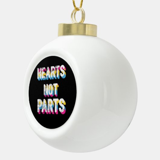 Hart geen onderdelen Pansexual Pride LGBT Pan Keramische Bal Ornament (Rechts)