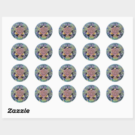 Hart Geest Vogel Mandala Sticker (Vel)