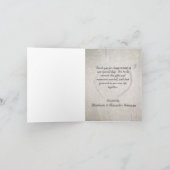 Hart Gekerfd in Boom, Aangepaste Romantische Natuu Bedankkaart (Binnen)