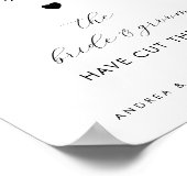 Hart Gelieve te wachten op Desserts Cake Trouwbord Poster (Hoek)