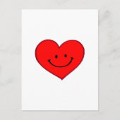 Hart (gelukkig gezicht) briefkaart (Voorkant)