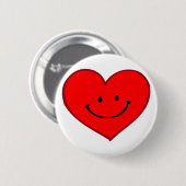 Hart (gelukkig gezicht) ronde button 5,7 cm (Voorkant /achterkant)